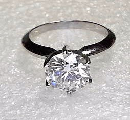 14K White Gold Lab Diamond Ring 2.02  ctw New