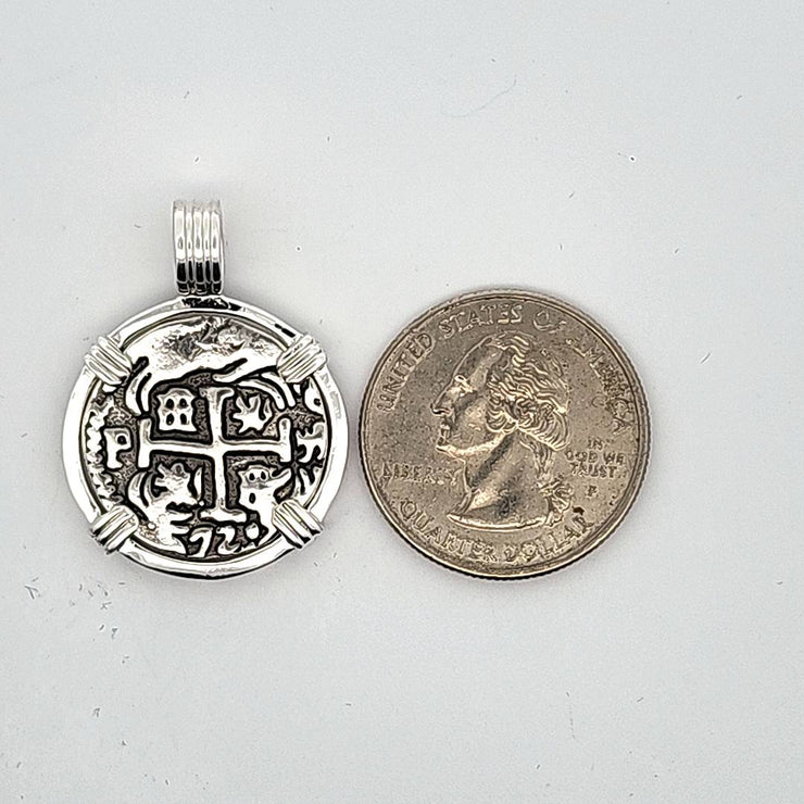 Atocha Silver Coin Pendant, NEW