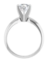 14K White Gold Lab Diamond Ring 3.02 ctw New