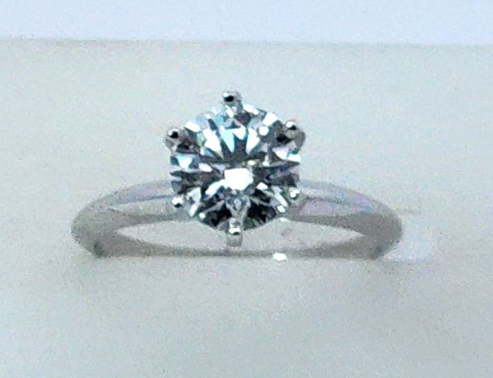 14K White Gold Lab Diamond Ring 1.54  ctw New