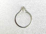 14K WHITE GOLD MARQUISE NATURAL  DIAMOND HALO RING, NEW