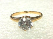 Yellow Gold Zrcon  Antique Engagement Ring, Estate