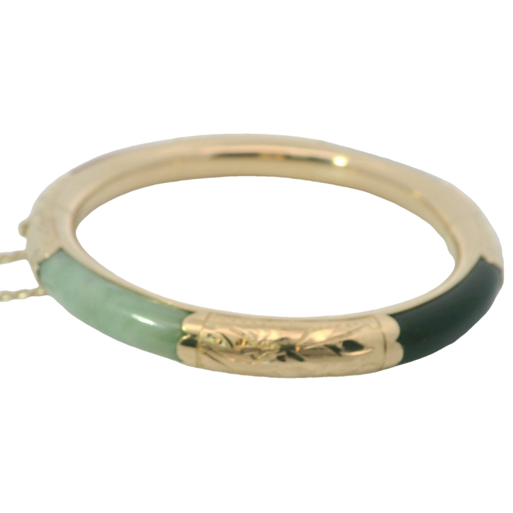 Gold Vintage Jade Bracelet Estate