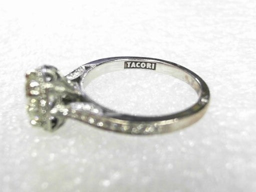 Tacori 18KT White Gold  1.00 CT  Diamond Engagement Ring Estate