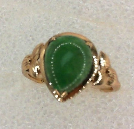 Gold Vintage Jade Ring Estate