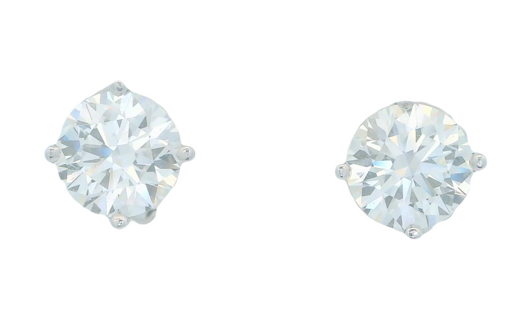 14k White Gold New Lab Diamond Studs, 3.00ctw ctw VS2 / F, New