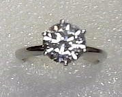 14K White Gold Lab Diamond Ring 2.02  ctw New