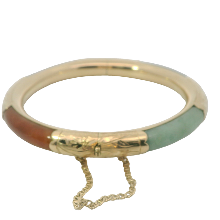 Gold Vintage Jade Bracelet Estate