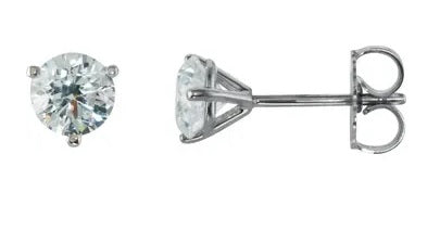 14k White Gold New Lab Diamond Studs, 1.56 ctw VVS2 / E, NEW