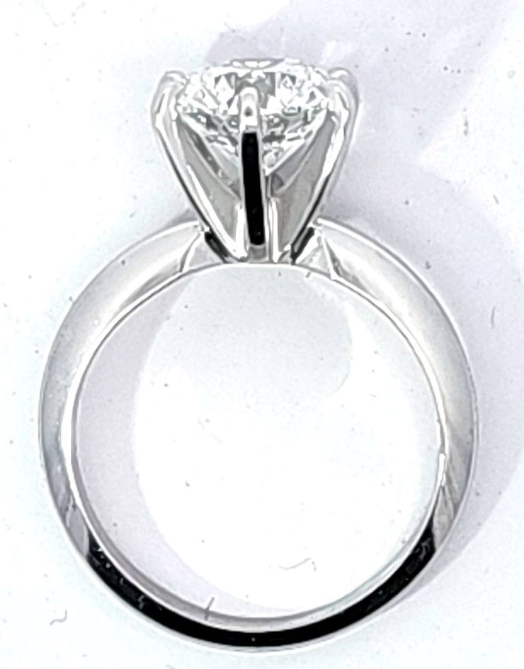 14K White Gold Lab Diamond Ring 2.50  ctw New