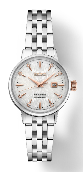 Ladys Two-Tone Steel Seiko Presage Automatic Watch New SRE009