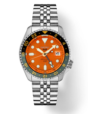Gent's Stainless Steel Seiko 5 GMT Divers Watch New SSK005