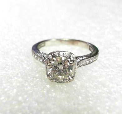 Tacori 18KT White Gold  1.00 CT  Diamond Engagement Ring Estate