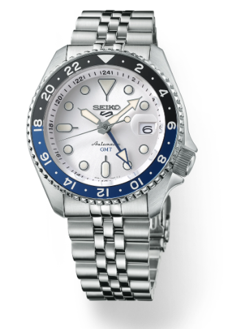 Gent's Stainless Steel Seiko 5 GMT Divers Watch New SSK033