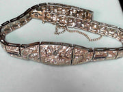 Platinum Antique Art Deco Filigree Bracelet