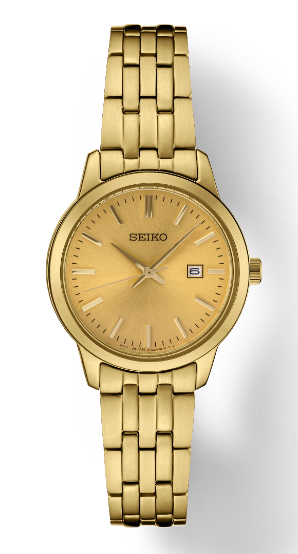 Lady's Yellow Seiko Watch New SUR444