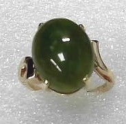 Gold Vintage Jade Ring Estate