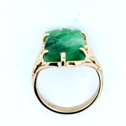 Gold Vintage Jade Ring Estate