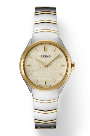 Ladies Two-Tone Seiko Essentials Watch SUR550 New