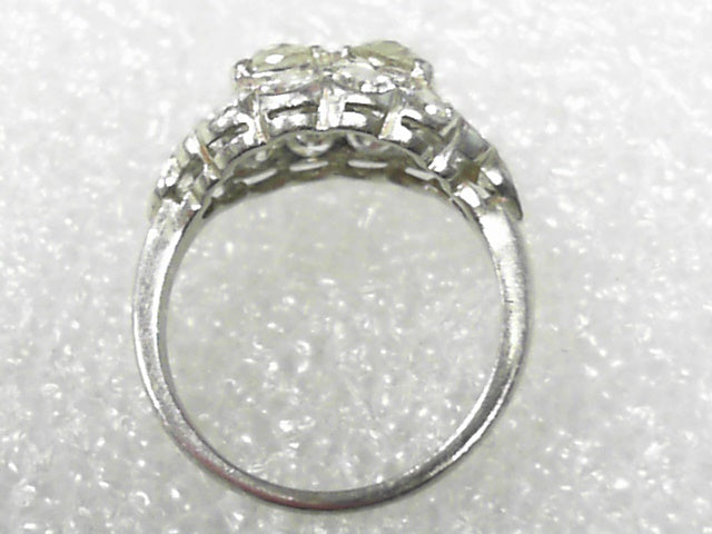 Platinum Art Deco Diamond Antique Ring, Estate