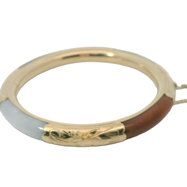 Gold Vintage Jade Bracelet Estate