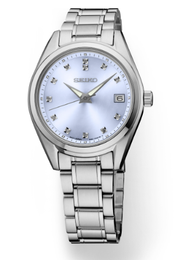 Lady's Steel Seiko Diamond Essentials Watch New SUR581